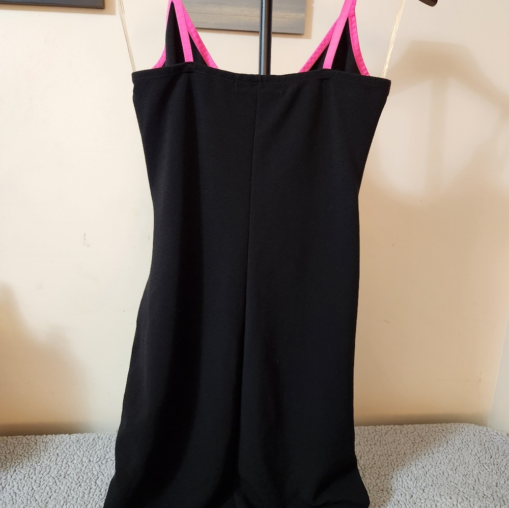 Almost Famous Black and Pink Midi Dress - Picture 3 of 7